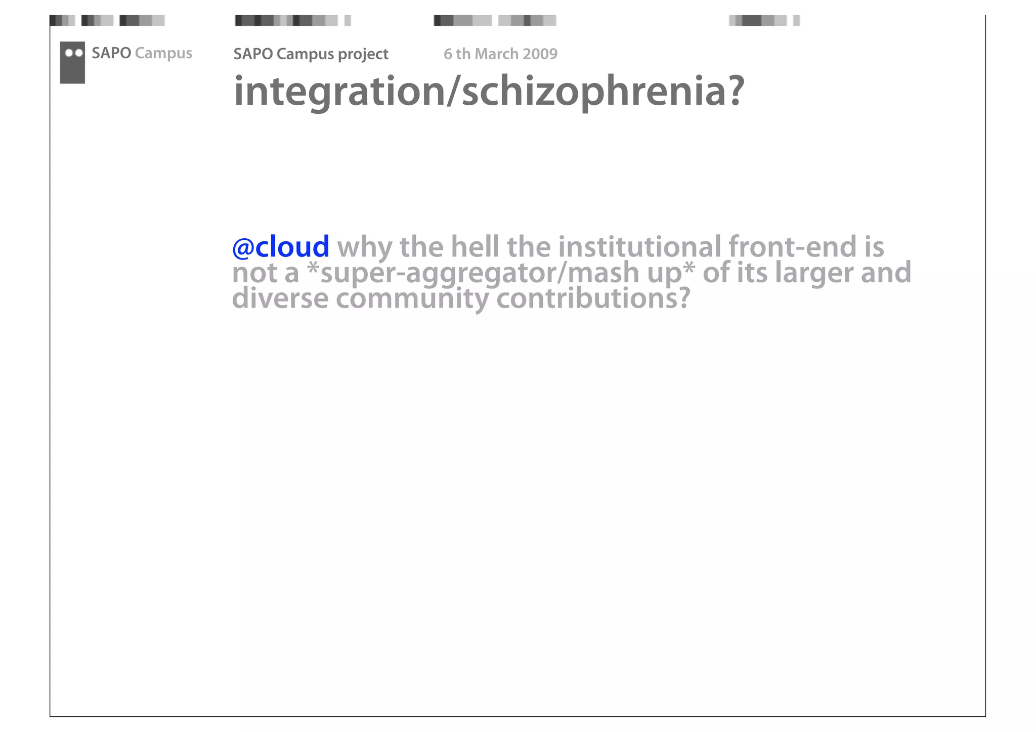 SAPO Campus - Thought Fest 09 presentation