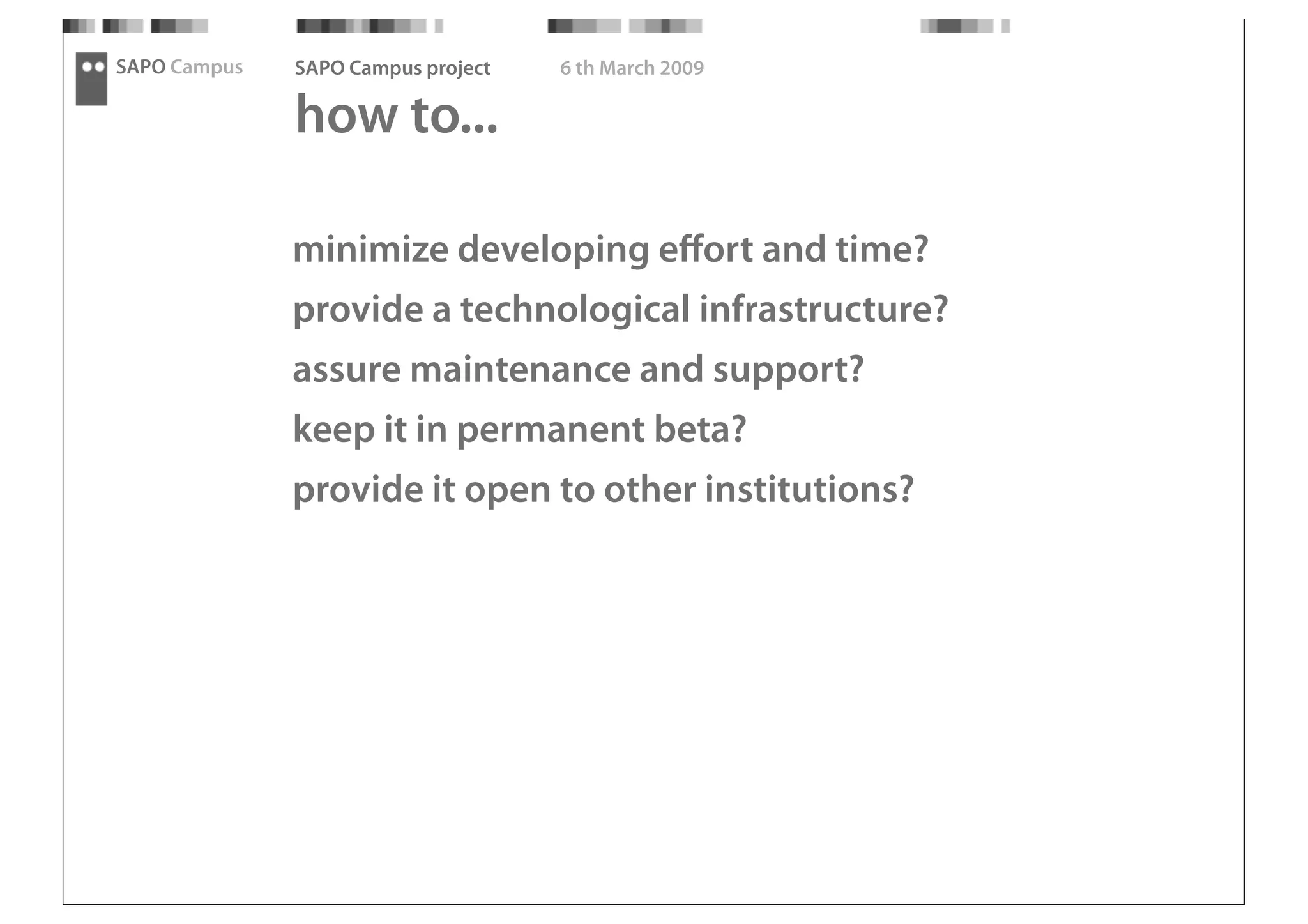 SAPO Campus - Thought Fest 09 presentation