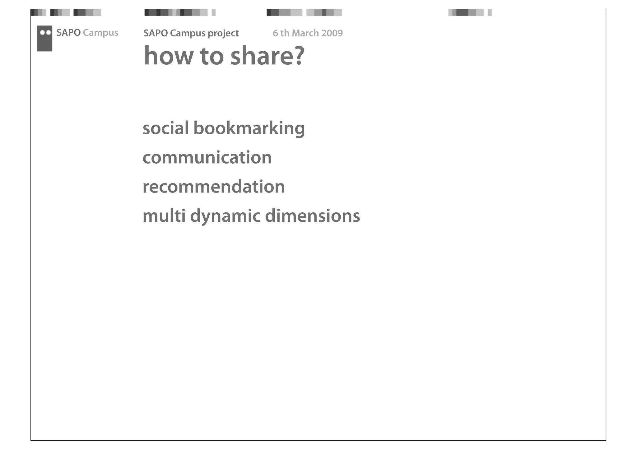 SAPO Campus - Thought Fest 09 presentation