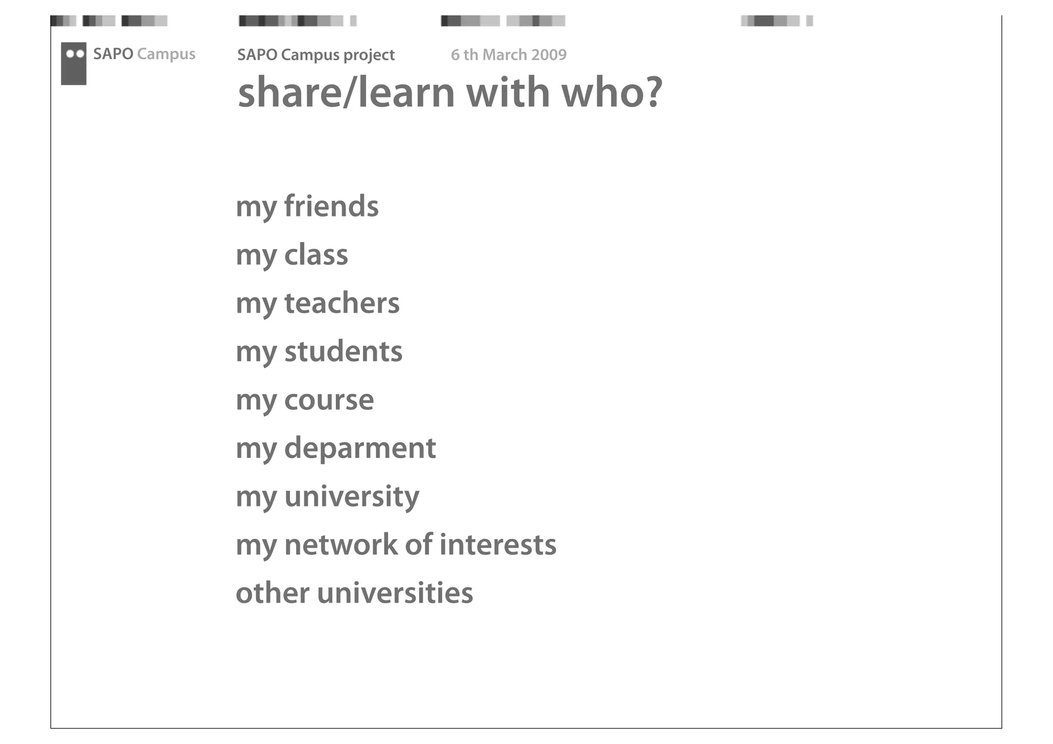 SAPO Campus - Thought Fest 09 presentation