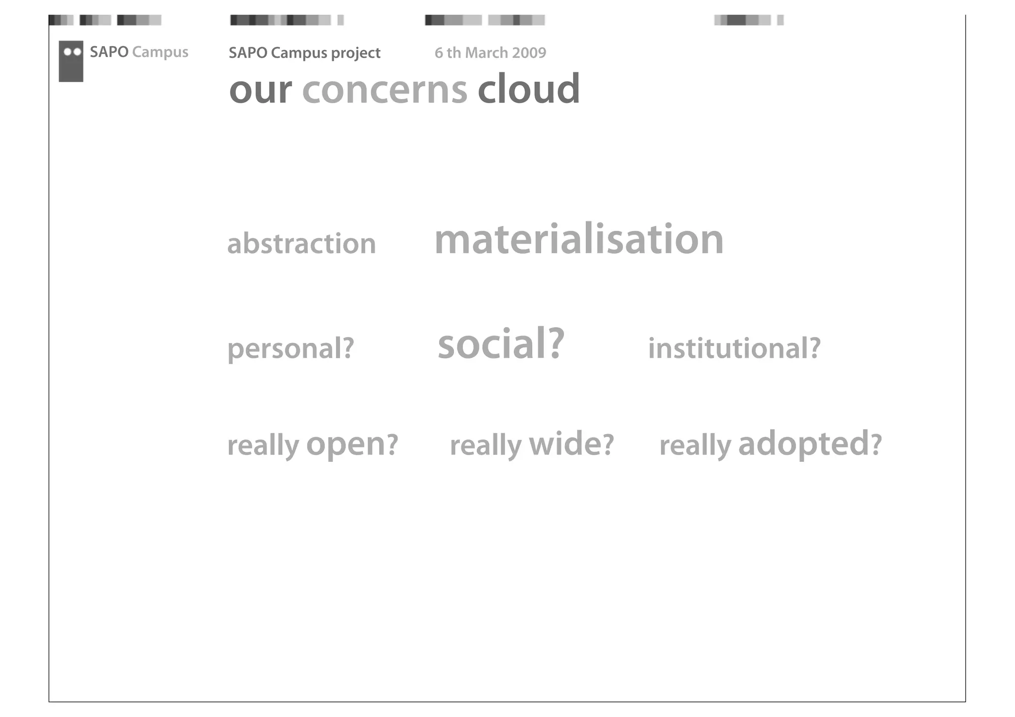 SAPO Campus - Thought Fest 09 presentation