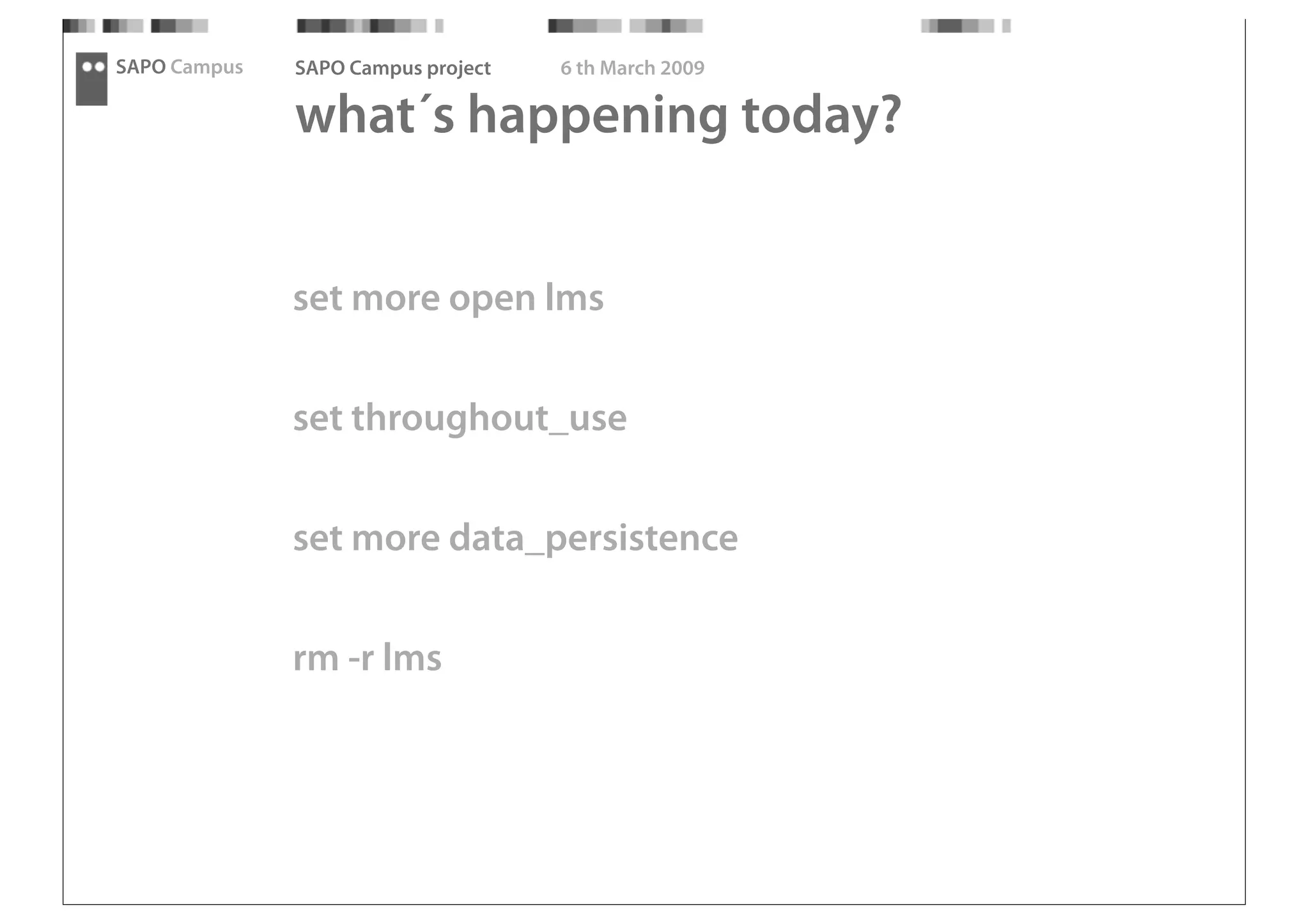 SAPO Campus - Thought Fest 09 presentation
