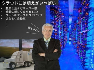 クラウドには萌えがいっぱい整然と並んだサーバー群