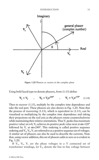 INTRODUCTION                             31




                      Figure 1.20 Phasors as vectors in the complex plane
...