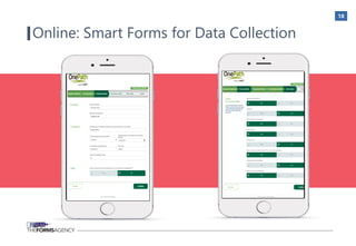 18
Online: Smart Forms for Data Collection
 