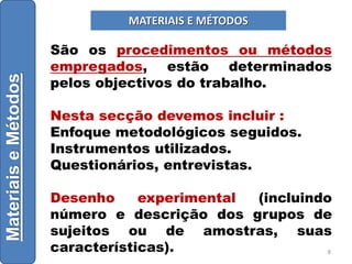 Seminário Metodológico Sobre Materiais e Métodos | PDF