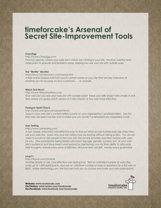 timeforcake's arsenal of secret site-improvement tools