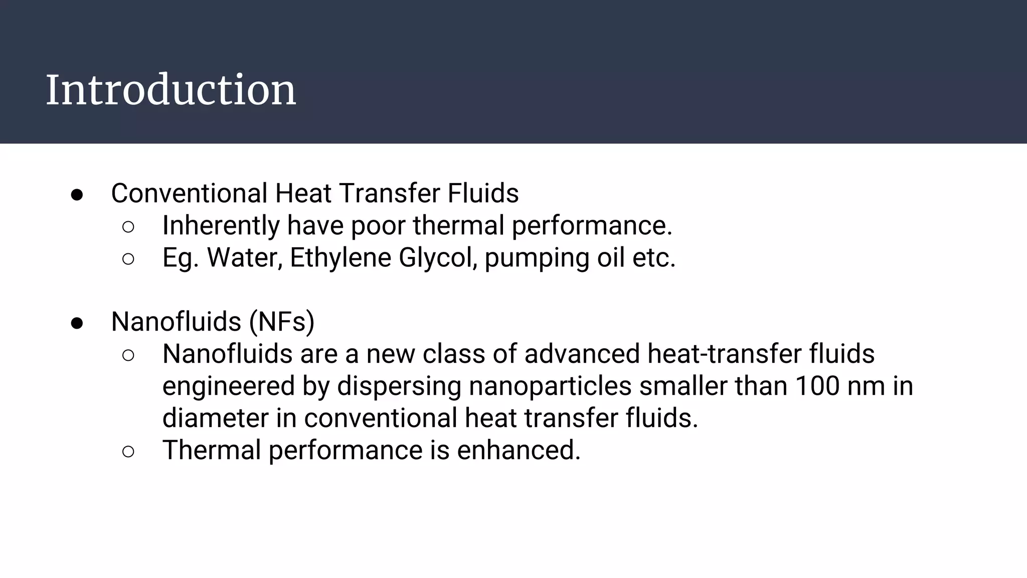 Nanoparticles in heat transfer applications | PDF