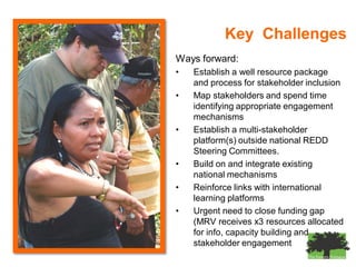 The Forests Dialogue (TFD) & IUCNREDD’s impact on Communities, Capacity and Corruption