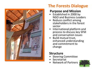 The Forests Dialogue (TFD) & IUCNREDD’s impact on Communities, Capacity and Corruption