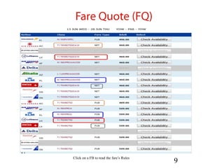 9
Click on a FB to read the fare’s Rules
 