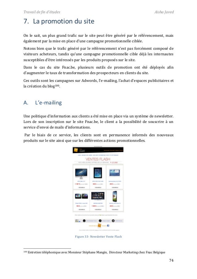 Ecommerce en Belgique. vCas pratique  Fnac.be