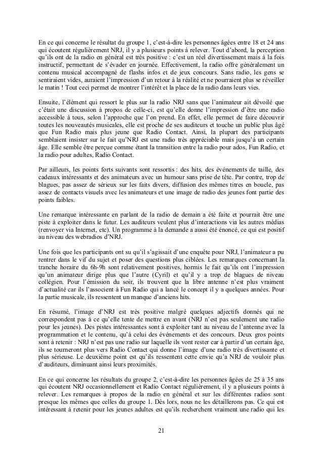 Travail De Fin D Etude Nrj