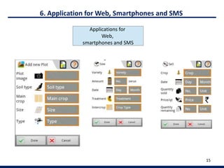6. Application for Web, Smartphones and SMS
Applications for
Web,
smartphones and SMS
15
 