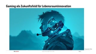 Folie 2
TIROL WERBUNG
Gaming als Zukunftsfeld für Lebensrauminnovation
KI-generiert: Flux
Tourism Fast Forward | 06.10.2025
 