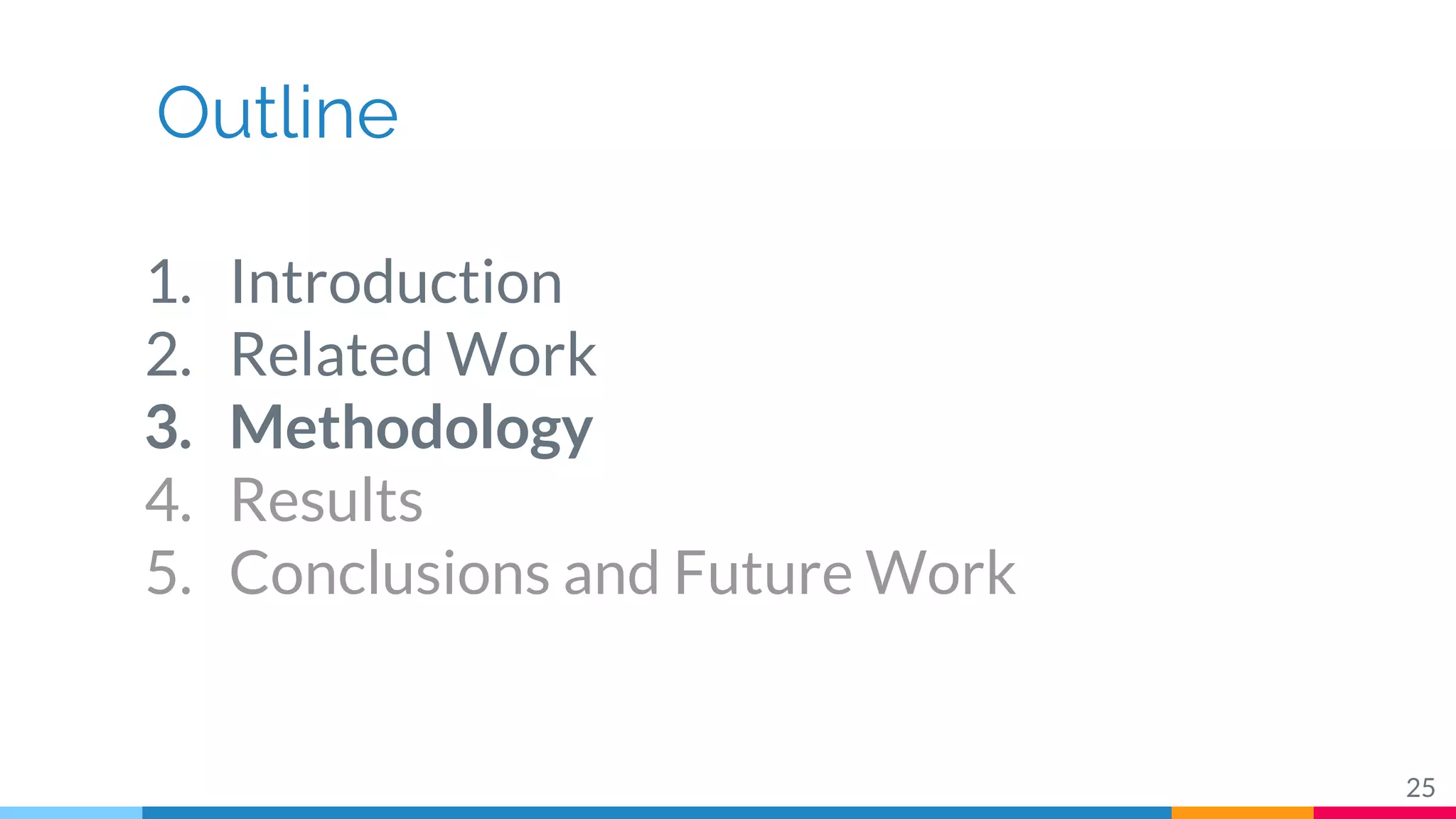 Outline
1. Introduction
2. Related Work
3. Methodology
4. Results
5. Conclusions and Future Work
25
 