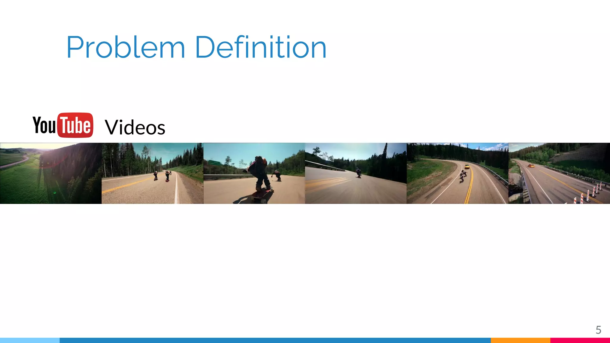 Problem Definition
5
Videos
 