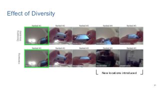 Effect of Diversity
New locations introduced
21
 