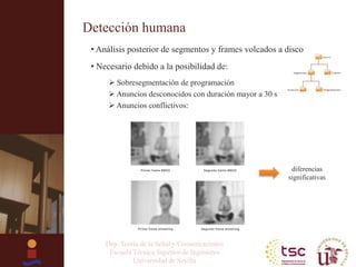 Dep. Teoría de la Señal y Comunicaciones
Escuela Técnica Superior de Ingenieros
Universidad de Sevilla
Detección humana
• ...