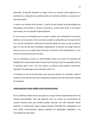 Uso de los Videojuegos en Educación Primaria | PDF