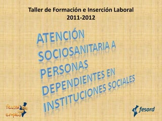 Taller de Formación e Inserción Laboral
              2011-2012
 