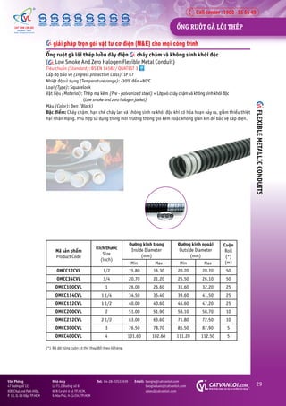 Cat Van Loi Catalog - G.I Steel Conduit - Electrical wire mesh tray - Lightning Protection & Grounding System