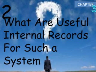 What Are Useful
Internal Records
For Such a
System
2
CHAPTER
 