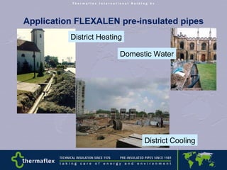Application FLEXALEN pre-insulated pipes District Heating District Cooling Domestic Water 