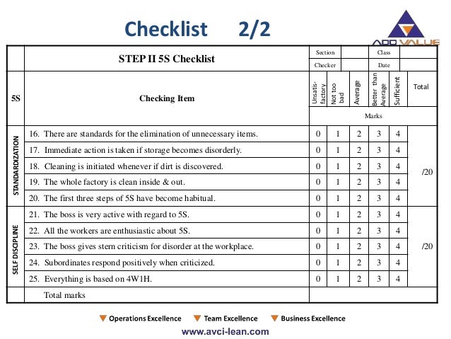 5s Cleaning Checklist - FREE DOWNLOAD