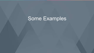 Some Examples 
 
