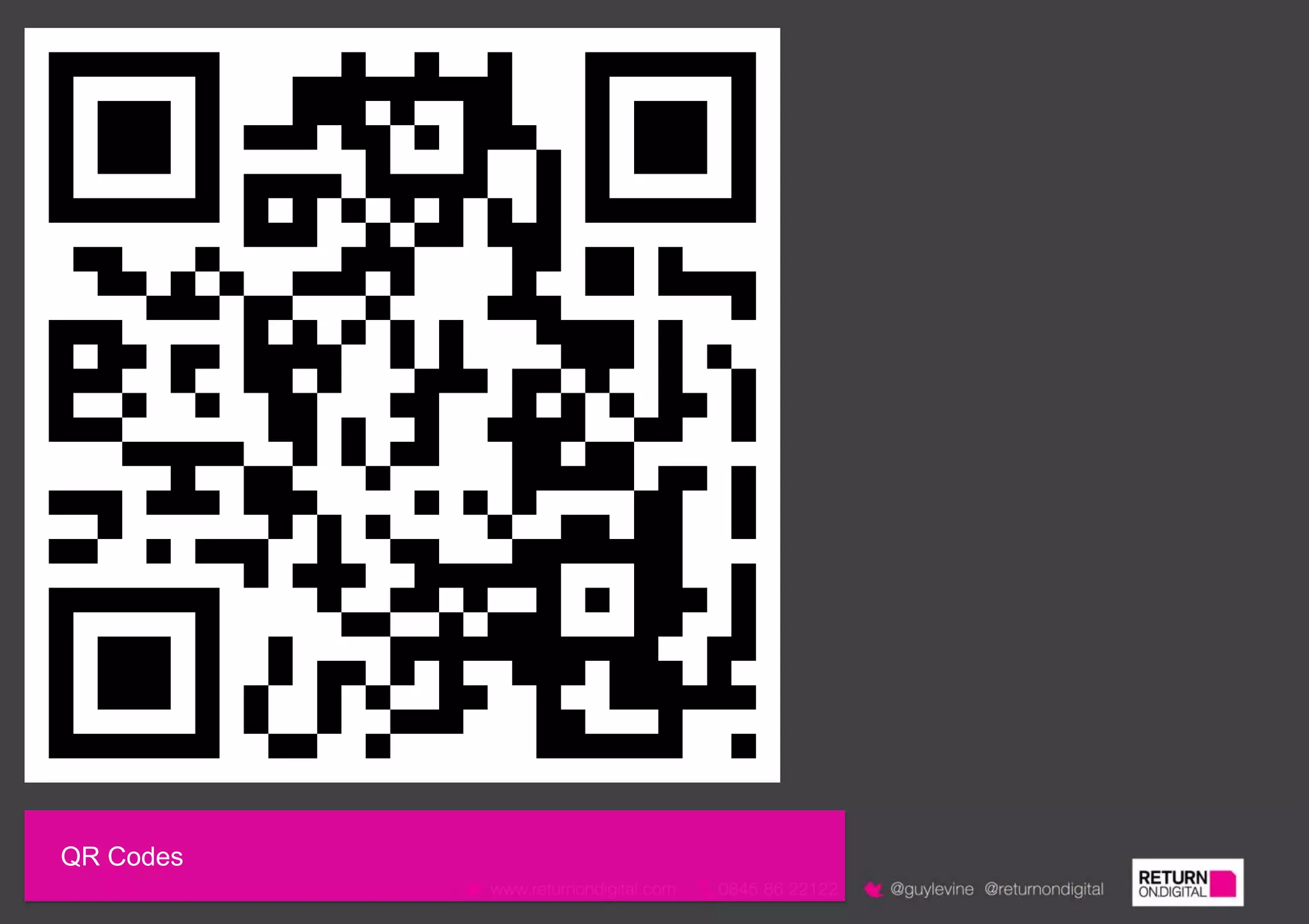 QR Codes
 
