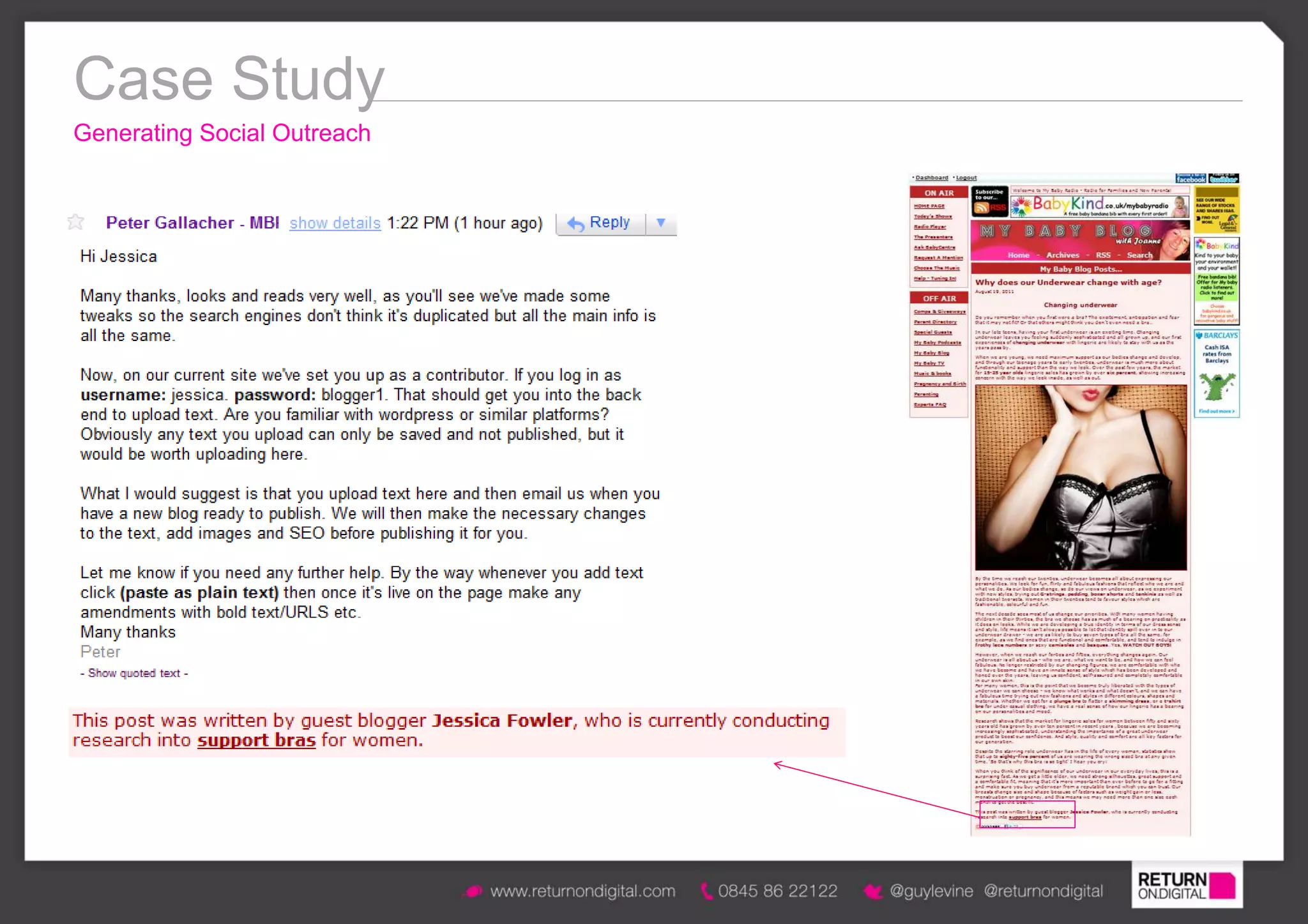 Case Study
Generating Social Outreach
 