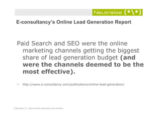 TFM Search Engine Marketing Benchmark Report