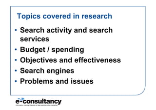 TFM Search Engine Marketing Benchmark Report