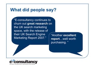 TFM Search Engine Marketing Benchmark Report