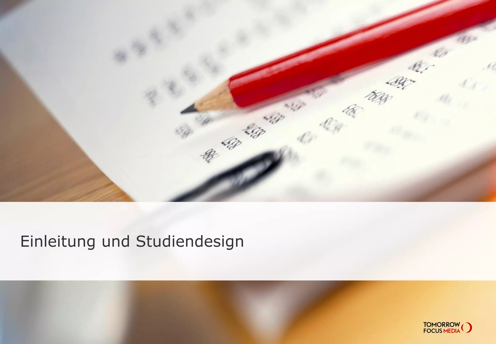 Einleitung und Studiendesign
 