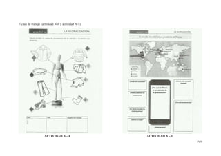 XVIII
Fichas de trabajo (actividad N-0 y actividad N-1)
ACTIVIDAD N – 0 ACTIVIDAD N – 1
 