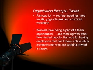 Organization Example: Gap
• Gap’s social media policy may not be
for everyone — it is conversational and
straightforward, ...