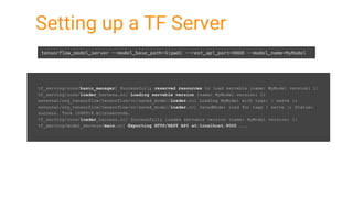 running Tensorflow in Production | PDF