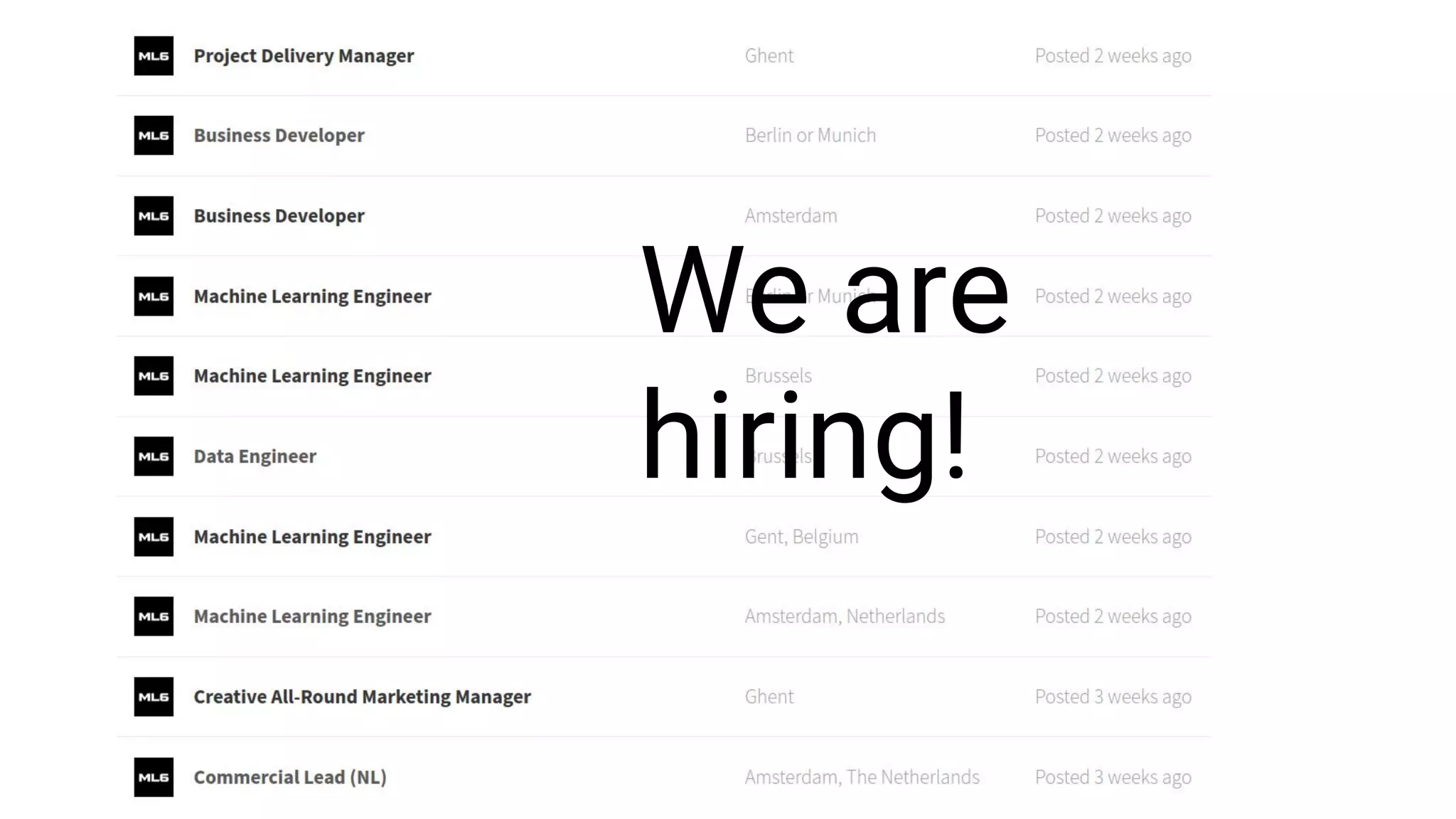 We are
hiring!
 