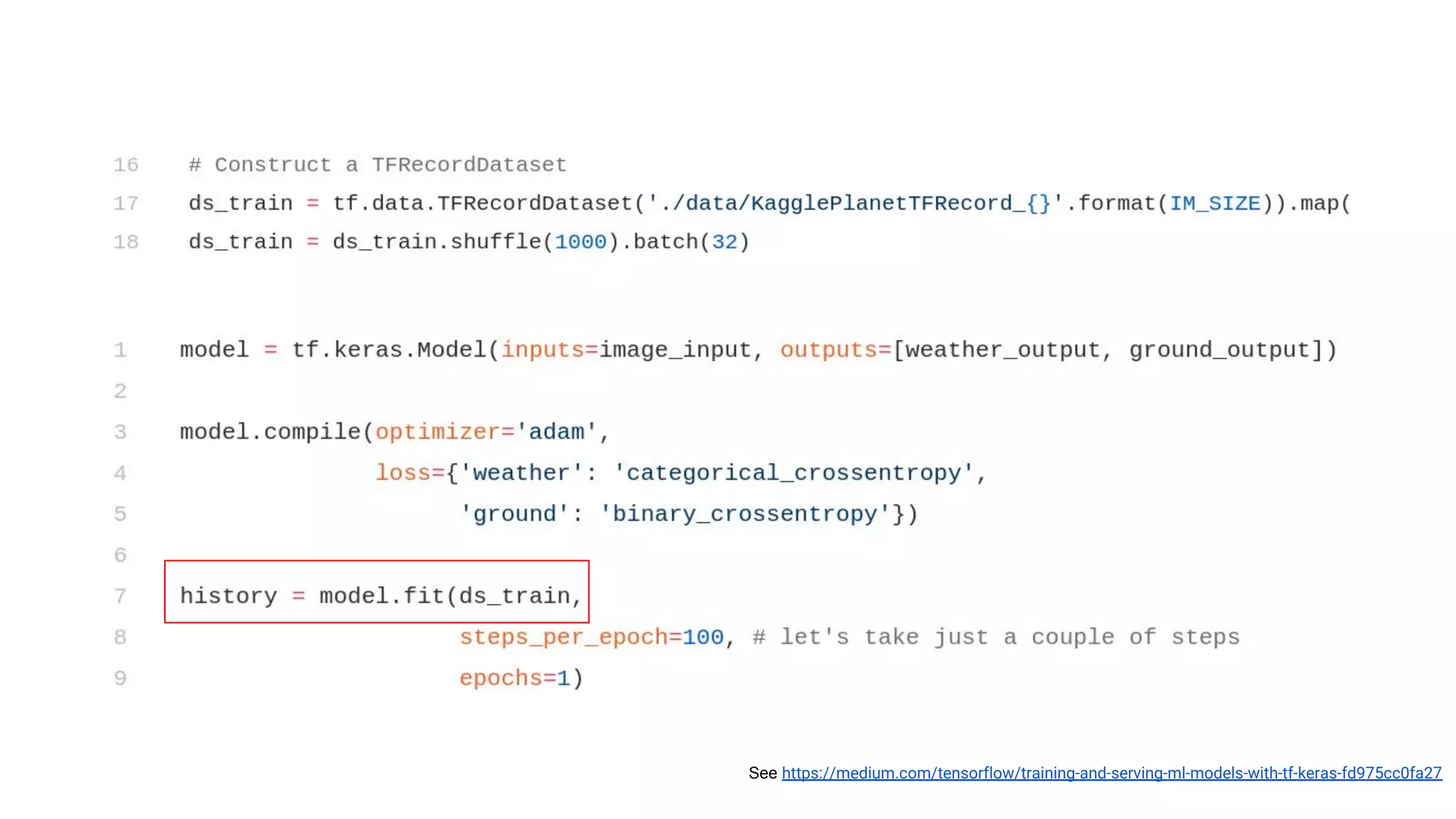 See https://medium.com/tensorflow/training-and-serving-ml-models-with-tf-keras-fd975cc0fa27
 