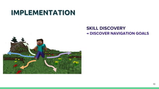 10
IMPLEMENTATION
IMPLEMENTATION
SKILL DISCOVERY
→ DISCOVER NAVIGATION GOALS
 