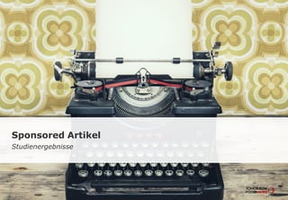 Sponsored Artikel 
Studienergebnisse 
 