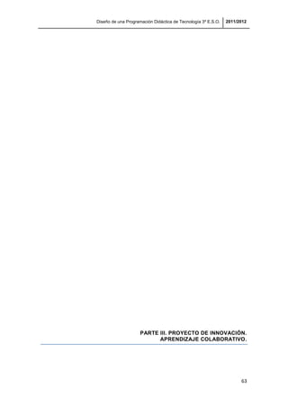 Diseño de una Programación Didáctica de Tecnología 3º E.S.O. 2011/2012
63
PARTE III. PROYECTO DE INNOVACIÓN.
APRENDIZAJE COLABORATIVO.
 