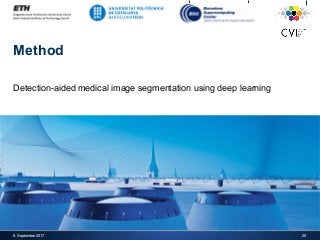 Method
Detection-aided medical image segmentation using deep learning
8. September 2017 20
 
