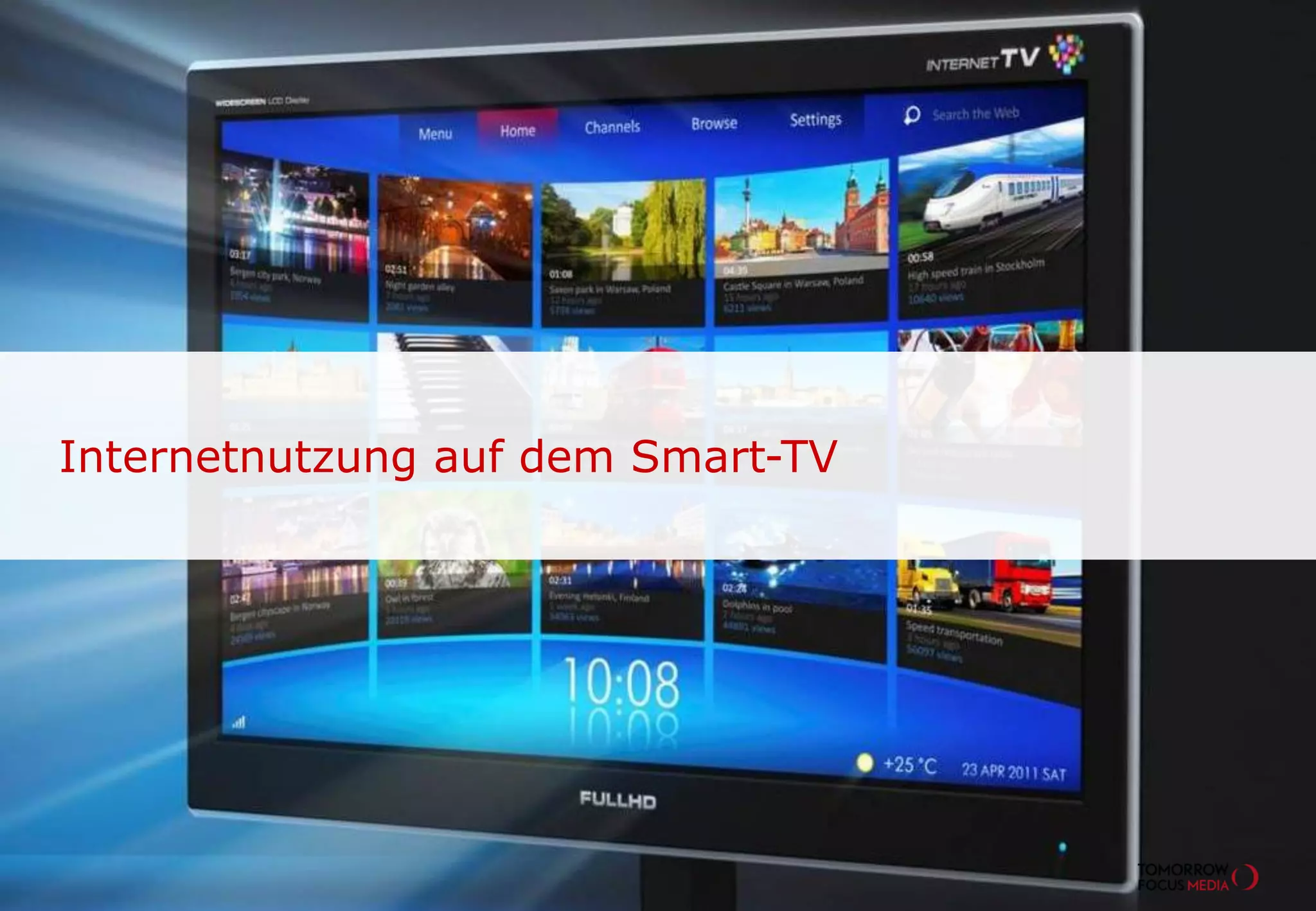 Internetnutzung auf dem Smart-TV
 