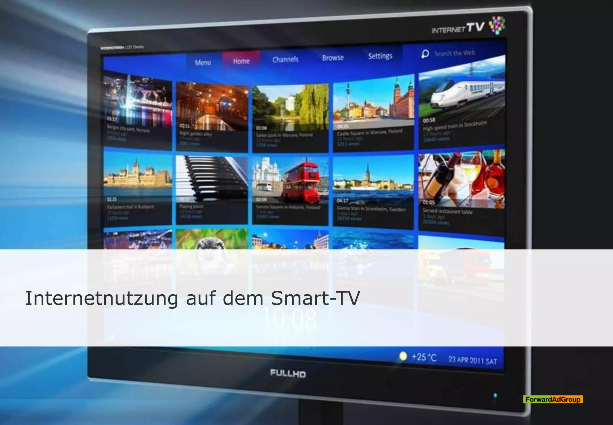 Internetnutzung auf dem Smart-TV
 