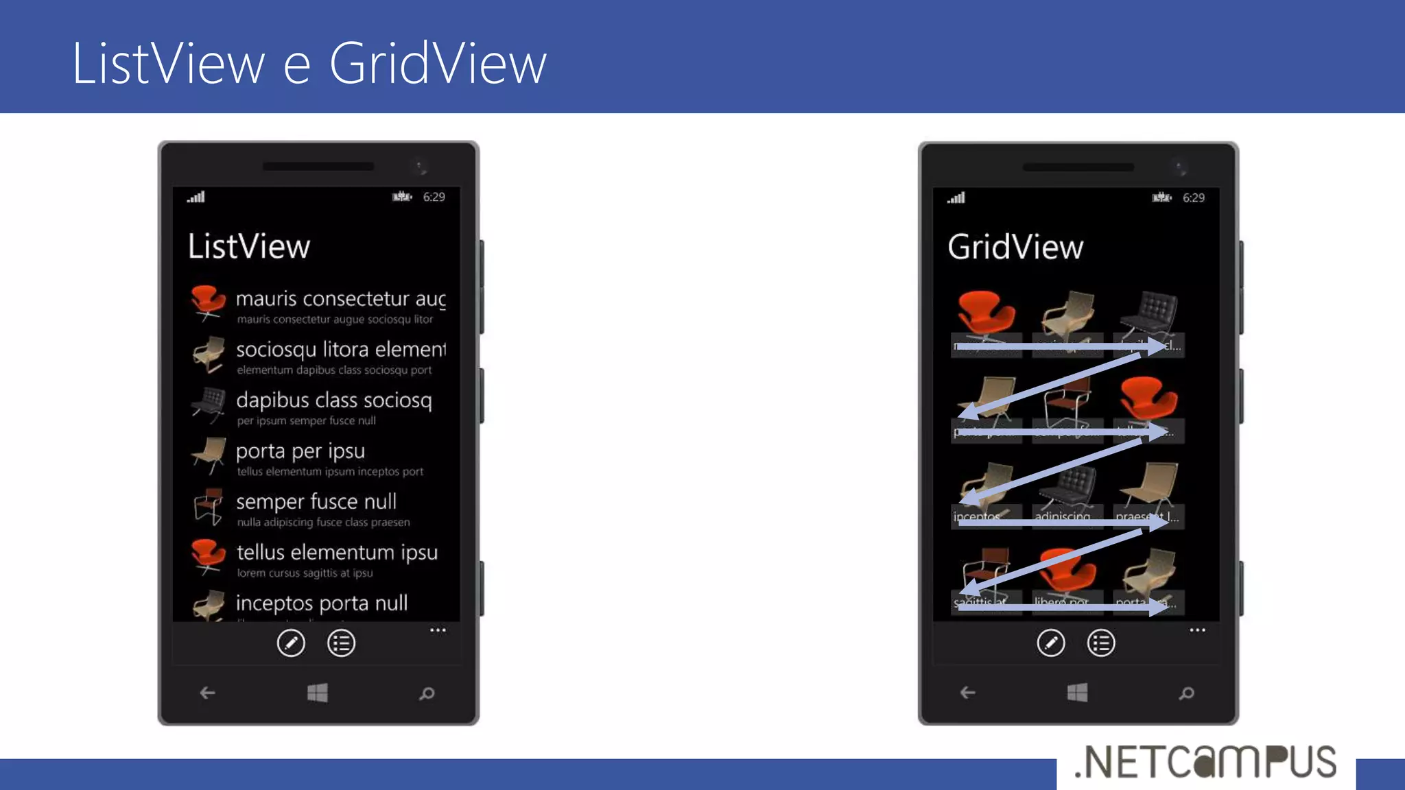 ListView e GridView
 