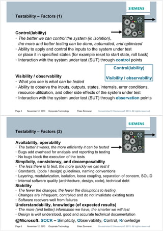Design for Testability: A Tutorial for Devs and Testers | PDF