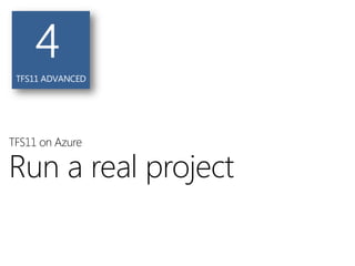 TFS11 on Azure

Run a real project
 